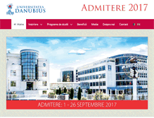 Tablet Screenshot of admitere.univ-danubius.ro